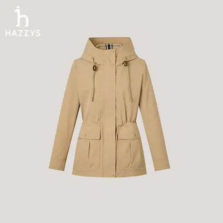 【商场同款】Hazzys哈吉斯连帽休闲夹克女士2025秋季新款经典外套商品大图