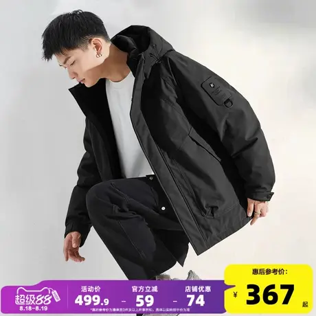 唐狮2024冬季新款羽绒服男连帽工装短款冲锋少年外套加厚派克服潮商品大图