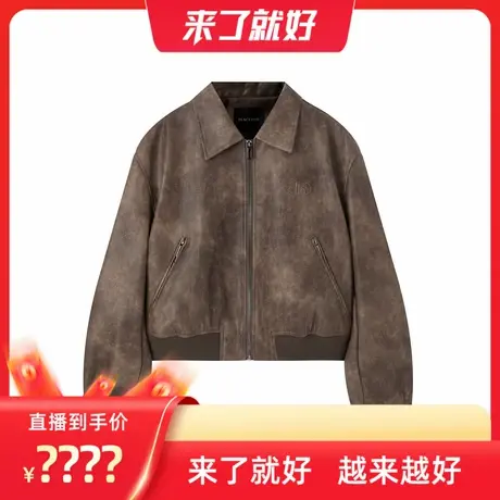 【来了就好】太平鸟仿水洗PU皮衣外套时尚品质A3BBE1169商品大图