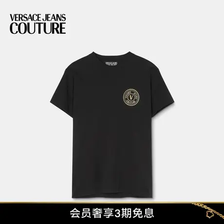 【甄选礼物】VERSACE JEANS COUTURE 男士V-Emblem Logo T恤短袖商品大图