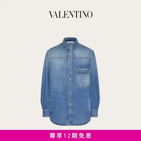 【24期免息】华伦天奴VALENTINO男士 VLOGO SIGNATURE 牛仔衬衫商品大图