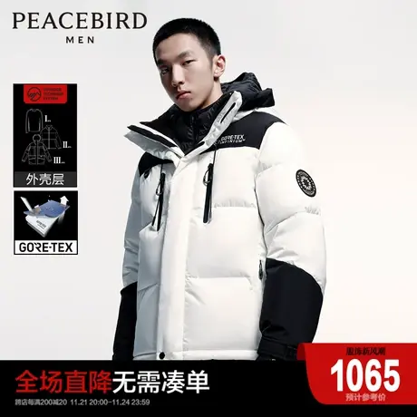 【鹅绒】太平鸟男装 GORE-TEX INF户外冬季羽绒服B2ACC4G10商品大图