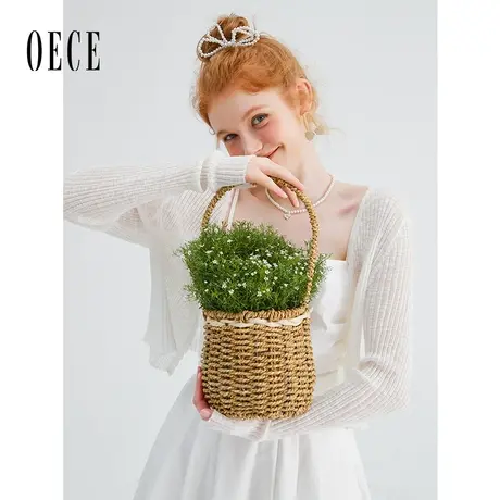 Oece春日减龄穿搭开衫年春夏新款女设计感针织小衫短款小外套图片