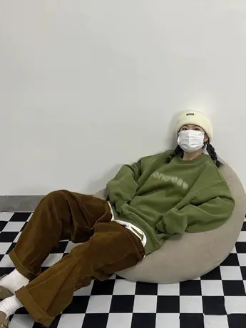 韩风chic大码绿色卫衣女炸街hiphop潮牌加绒加厚长袖上衣ins秋冬商品大图