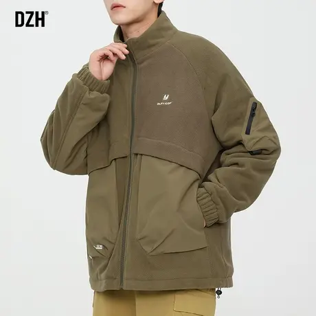 男士立领工装外套男春秋款2023新款秋装夹克青少年运动上衣冲锋衣商品大图