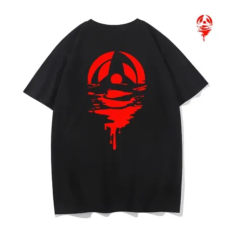 秀洛火影忍者写轮眼二次元印象卡通动漫周边衣服打底纯棉短袖T恤商品大图