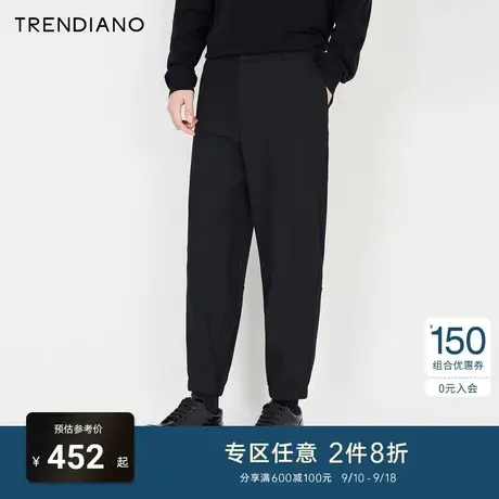TRENDIANO官方男装冬季新款束脚休闲长裤九分裤商品大图