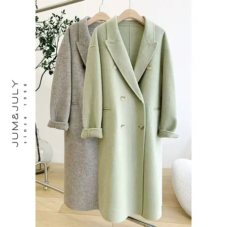 2023秋冬新款羊毛毛呢外套女长款宽松双面呢子羊毛大衣高级感商品大图