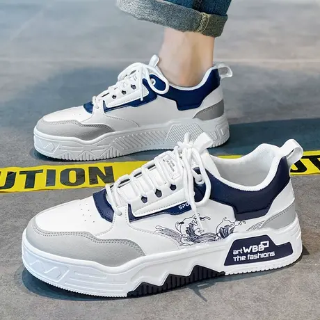 莆田男鞋春夏季潮流休闲小白鞋男款国潮百搭学生运动板鞋2024新款商品大图