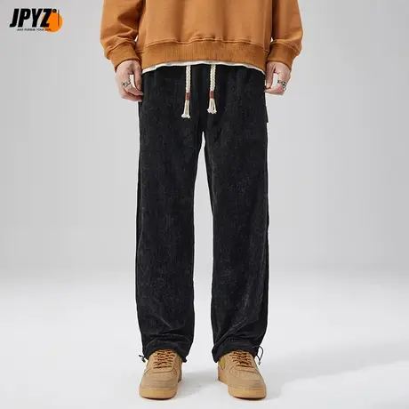 大码百搭男士束脚卫裤宽松直筒复古运动青少年春秋款休闲长裤子潮商品大图