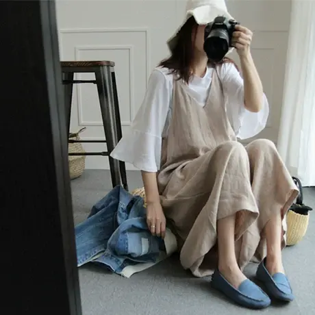 纯诗曼2018夏季新款韩版宽松显瘦T袖女圆领五分喇叭袖上衣打底衫图片