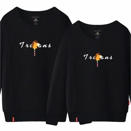 Ohlyah品牌春春情侣装圆领卫衣男女潮牌字母学生外套宽松班服定制商品大图