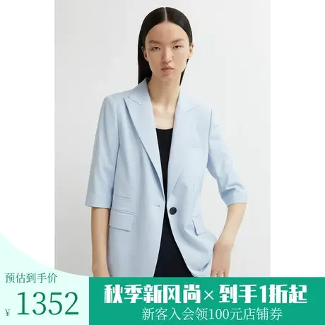 恩裳商场同款夏女装时尚修身抗皱易打理简约商务西装外套图片