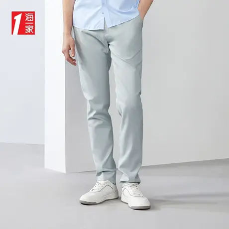 海一家宽松舒适长裤2023夏季新款休闲简约基础款休闲裤男商品大图