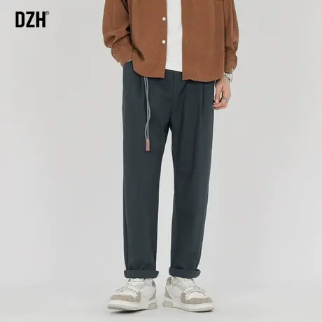 男士休闲痞帅裤子男夏季薄款窄版直筒裤2023新款西裤垂坠感高级感商品大图