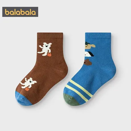 【商场同款】巴拉巴拉男童袜子新生儿中筒袜春秋款婴儿宝宝棉袜萌图片
