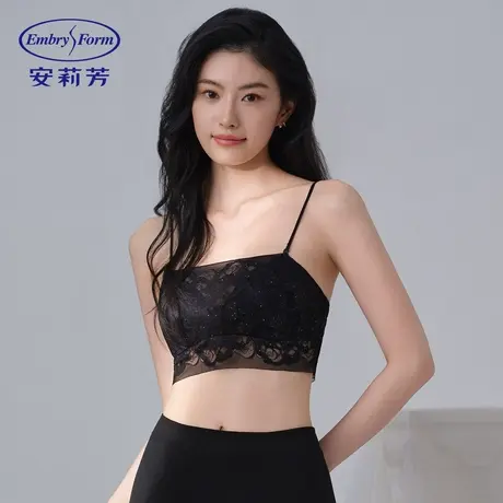 安莉芳蕾丝单层围性感抹胸文胸女舒适三角杯薄款透气内衣EBW1056商品大图
