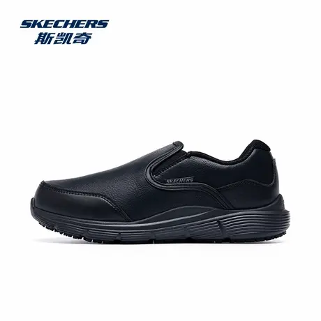 Skechers/斯凯奇官方女鞋2025秋季皮面防水休闲运动鞋一脚蹬皮鞋商品大图