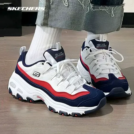 Skechers斯凯奇女鞋厚底休闲鞋2025秋季新款轻便老爹鞋复古熊猫鞋商品大图