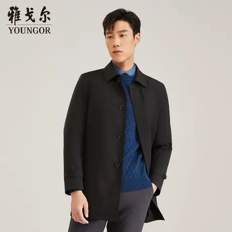 雅戈尔奥莱 男装鹅绒内胆秋冬新品商务休闲保暖风衣外套男商品大图