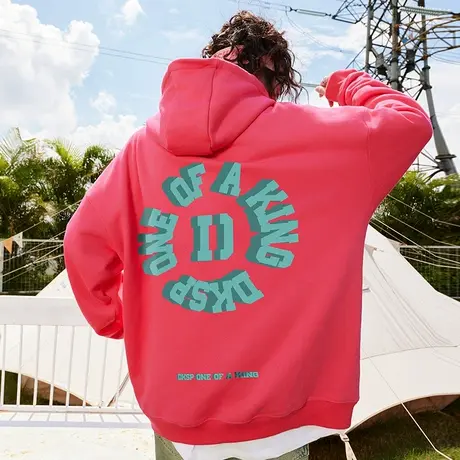 欧美潮牌oversize字母连帽卫衣男潮高街潮流vibe宽松情侣春季外套商品大图