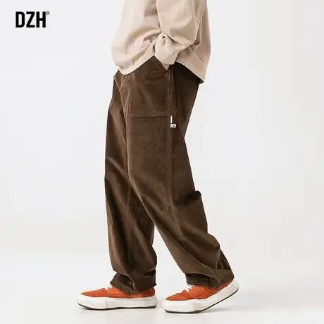 男士灯芯绒裤子oversize美式复古直筒裤男秋季休闲裤2023新款男裤商品大图