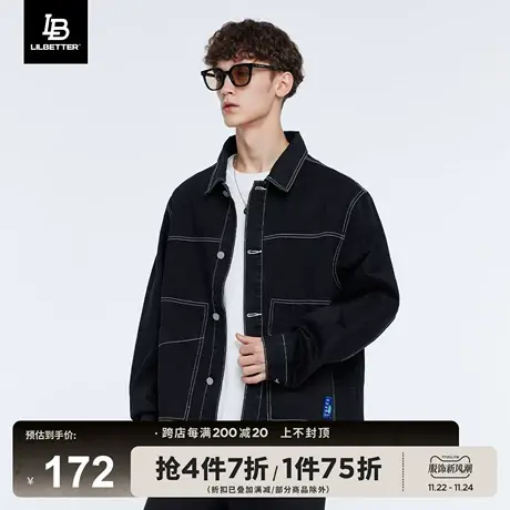 Lilbetter夹克男潮牌牛仔衣ins韩版秋装褂子男士上衣新款外套潮LB商品大图