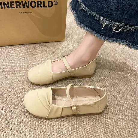 法式晚风单鞋女软底2023秋季新款气质通勤瓢鞋配裙子玛丽珍鞋复古商品大图