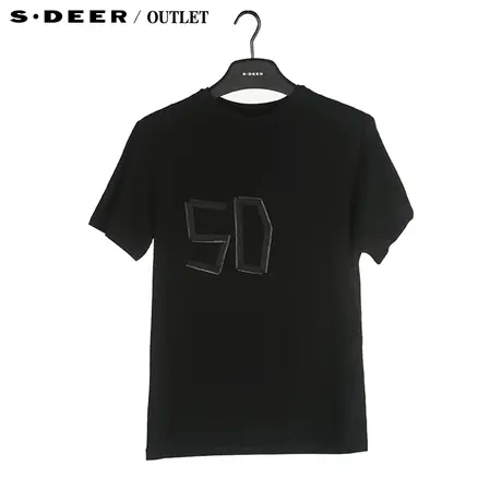 sdeerhe圣迪奥2014新款夏装男装夏黑色圆领运动长T恤上衣3270114🎮图片