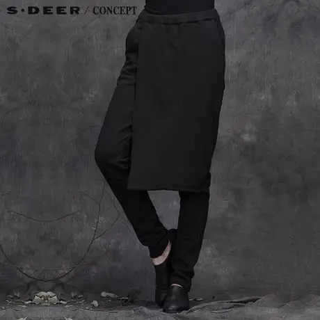 sdeer圣迪奥专柜正品女裤嘻哈风搭片休闲长裤子S15480838商品大图