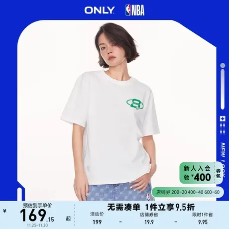 ONLY奥莱2023春夏新款NBA联名刺绣宽松显瘦圆领短袖T恤商品大图