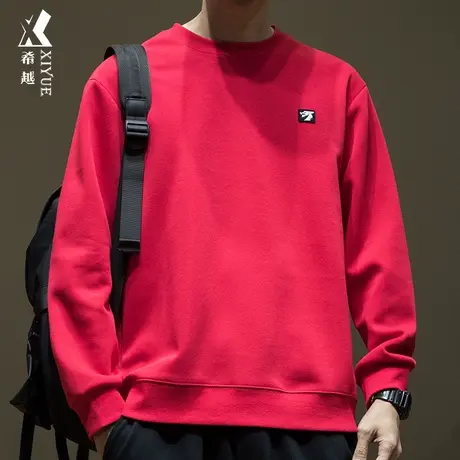 新年系列 本命年红色卫衣男冬季宽松大码男士百搭打底衫长袖上衣商品大图