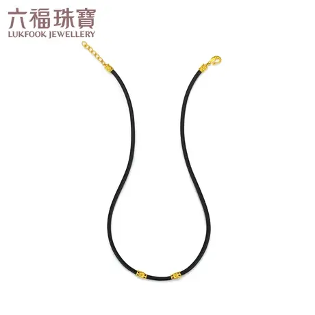 六福珠宝小雏菊皮绳项圈choker黄金项链女时尚颈带计价GDGTBN0005图片