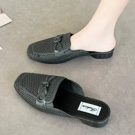 拖鞋女夏外穿2024年新款防滑软底室内居家小众高级感包头半拖鞋商品大图