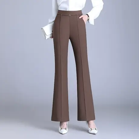 2023秋季新款微喇西装裤女高腰垂感显瘦气质长裤休闲裤时尚喇叭裤商品大图