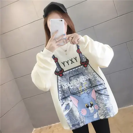 早秋ins卫衣女春秋季韩版宽松bf慵懒风薄款可爱盐系上衣服外套潮图片