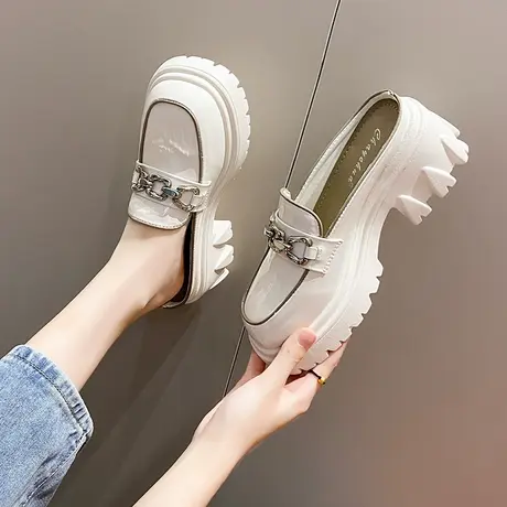 粗跟高跟包头半拖鞋女外穿时尚厚底凉拖百搭春夏季凉鞋女鞋穆勒鞋商品大图