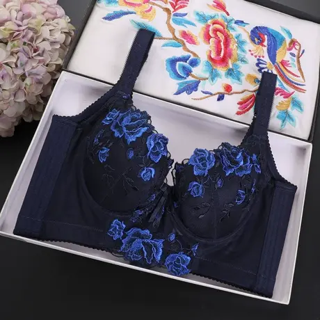 无海绵聚拢文胸调整型内衣女薄款矫正美容院胸罩防下垂收副乳上托商品大图