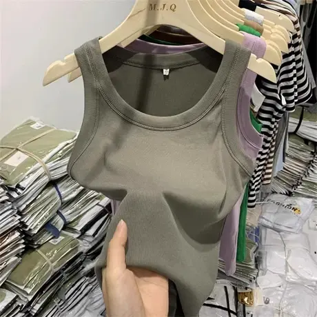德绒背心吊带女学生打底衫内衣冬季加绒加厚内搭上衣紧身保暖衣商品大图