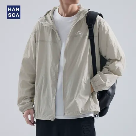 hanscaUPF50+冰丝防晒衣男夏季薄款户外钓鱼速干大码凉感透气外套图片