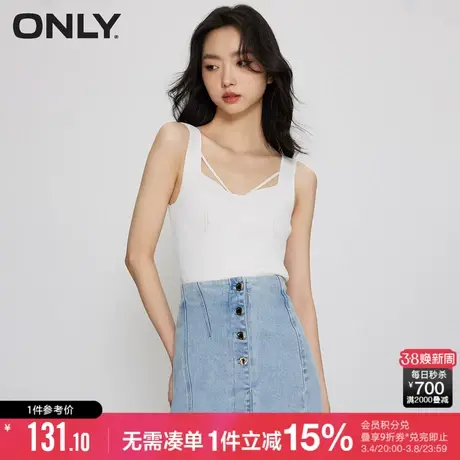 ONLY春秋时尚休闲风修身短款无袖针织衫女|123224005图片