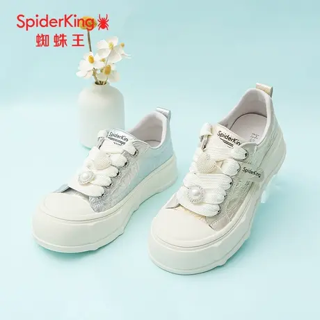 SPIDER KING/蜘蛛王休闲板鞋女2025春商场新款面包鞋丑萌大头厚底商品大图