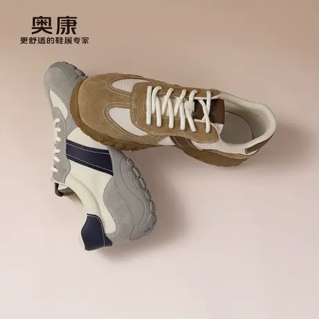 奥康 男鞋2025春季阿甘鞋时尚运动潮流日常百搭休闲运动鞋商品大图