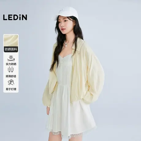 【商场同款】乐町2025年夏季新款甜美花苞翻领休闲外套C1BBF2201商品大图