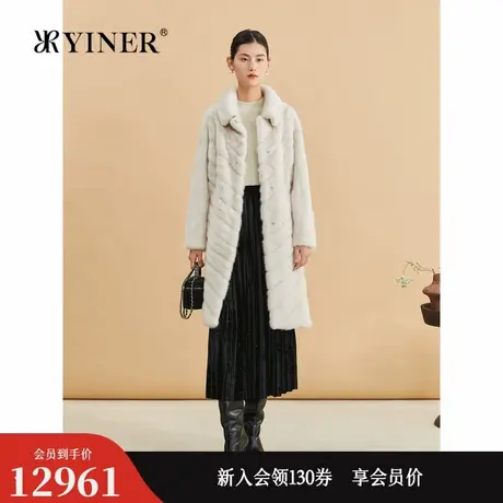 YINER音儿专选2024冬季新款水貂毛皮中长款真皮皮草图片