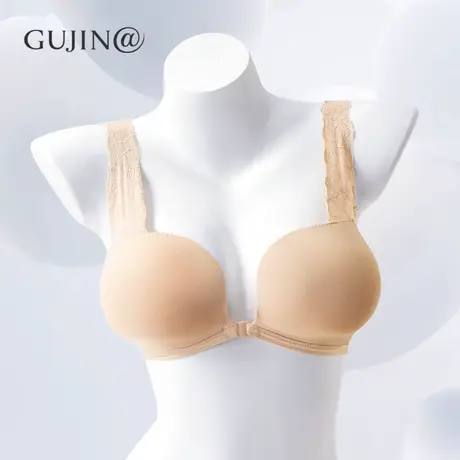 古今@前扣内衣女小胸聚拢显大收副乳防下垂无痕文胸薄款性感美背图片