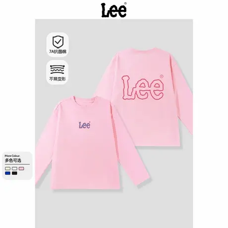 Lee童装女童长袖t恤2025新款女孩秋季纯棉上衣儿童宽松休闲打底衫图片