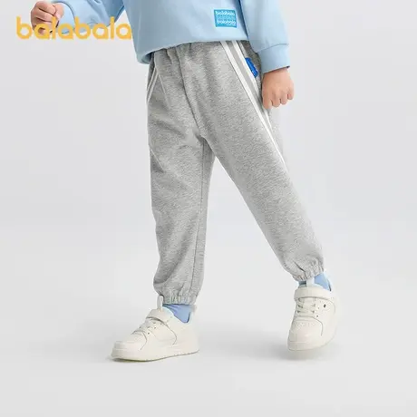 巴拉巴拉男童运动裤秋季条纹黑色女宝宝小童休闲痞帅风超好看裤子图片