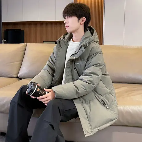 唐狮2024冬季新款羽绒服男加厚宽松连帽青少年外套保暖潮流面包服商品大图