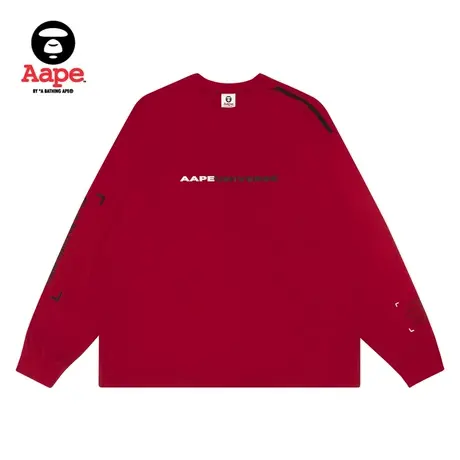 Aape男装春夏3D感猿颜撞色字母印花长袖T恤0497XXE商品大图